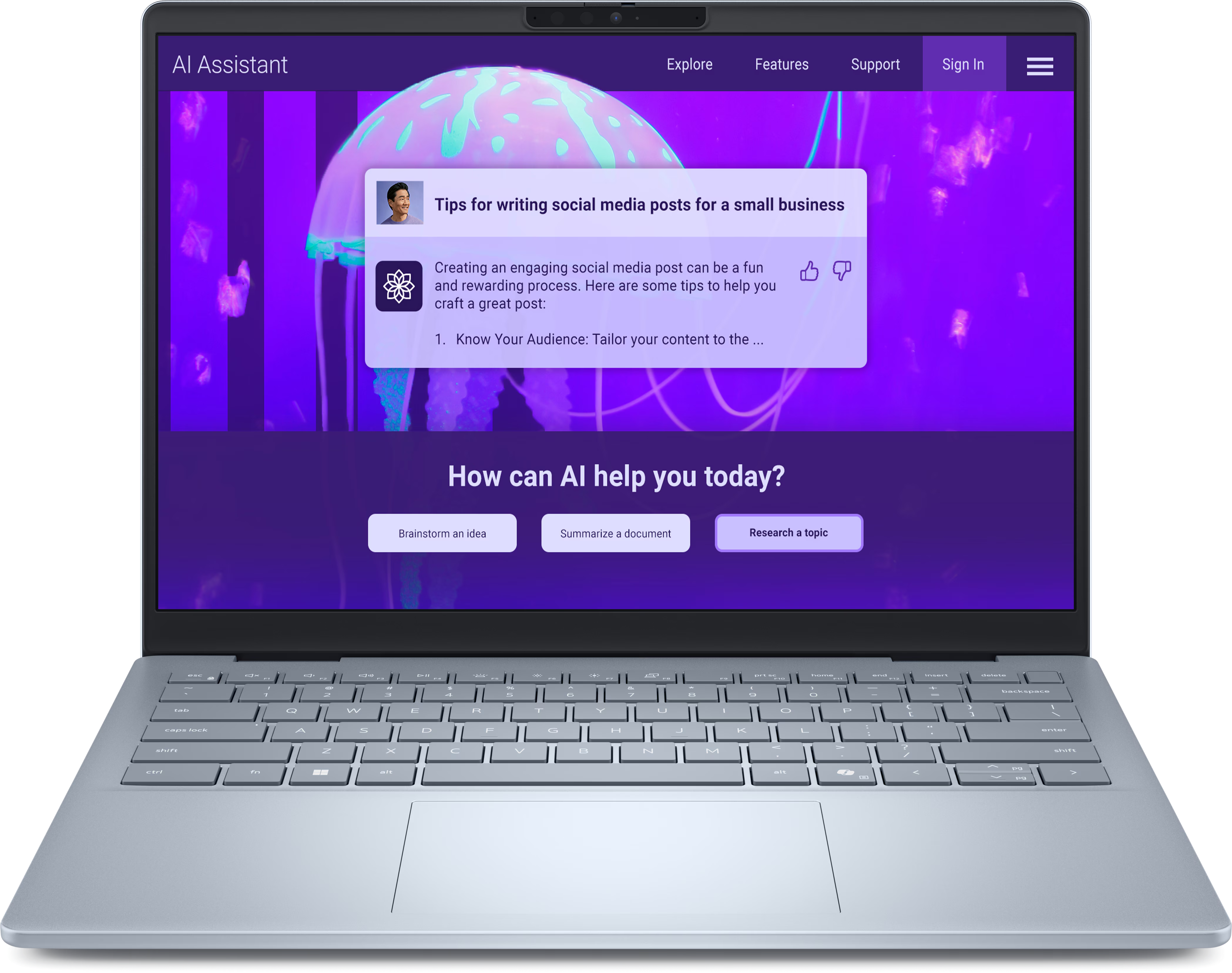 The Dell 14 Plus laptop.