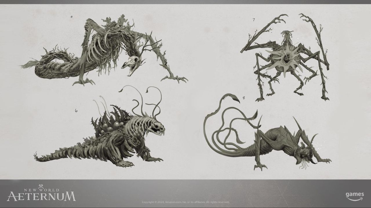 Amazon New World Aeternum; creature concept design