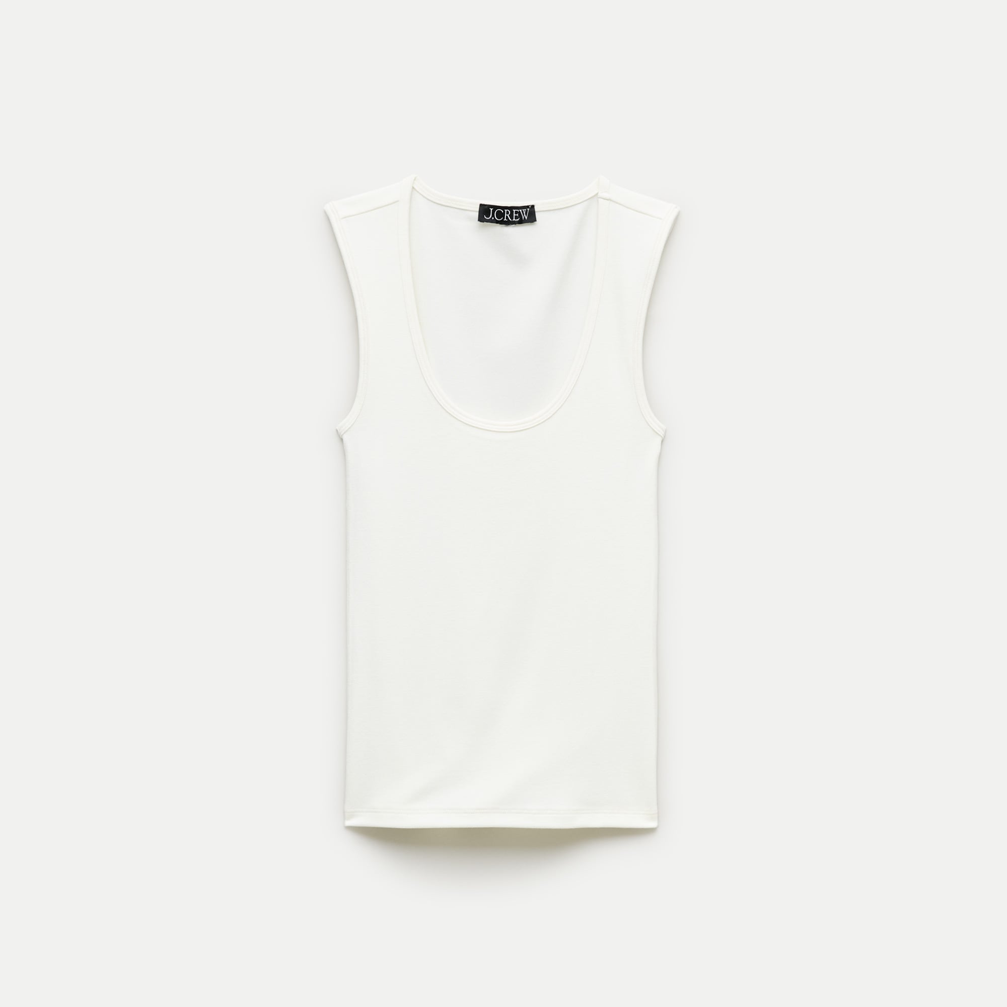 Refined Rib Scoopneck Tank Top