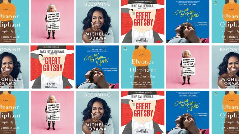 A collage of audio book covers for the titles in this article.