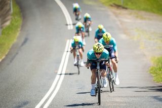The ACA-Ride Sunshine Coast team tucked in on a descent