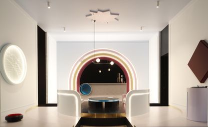 Danielle Brustman’s fantastical Art Deco-inspired play den interior set
