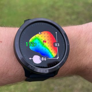 The detailed green view on the T11 Pro GPS watch