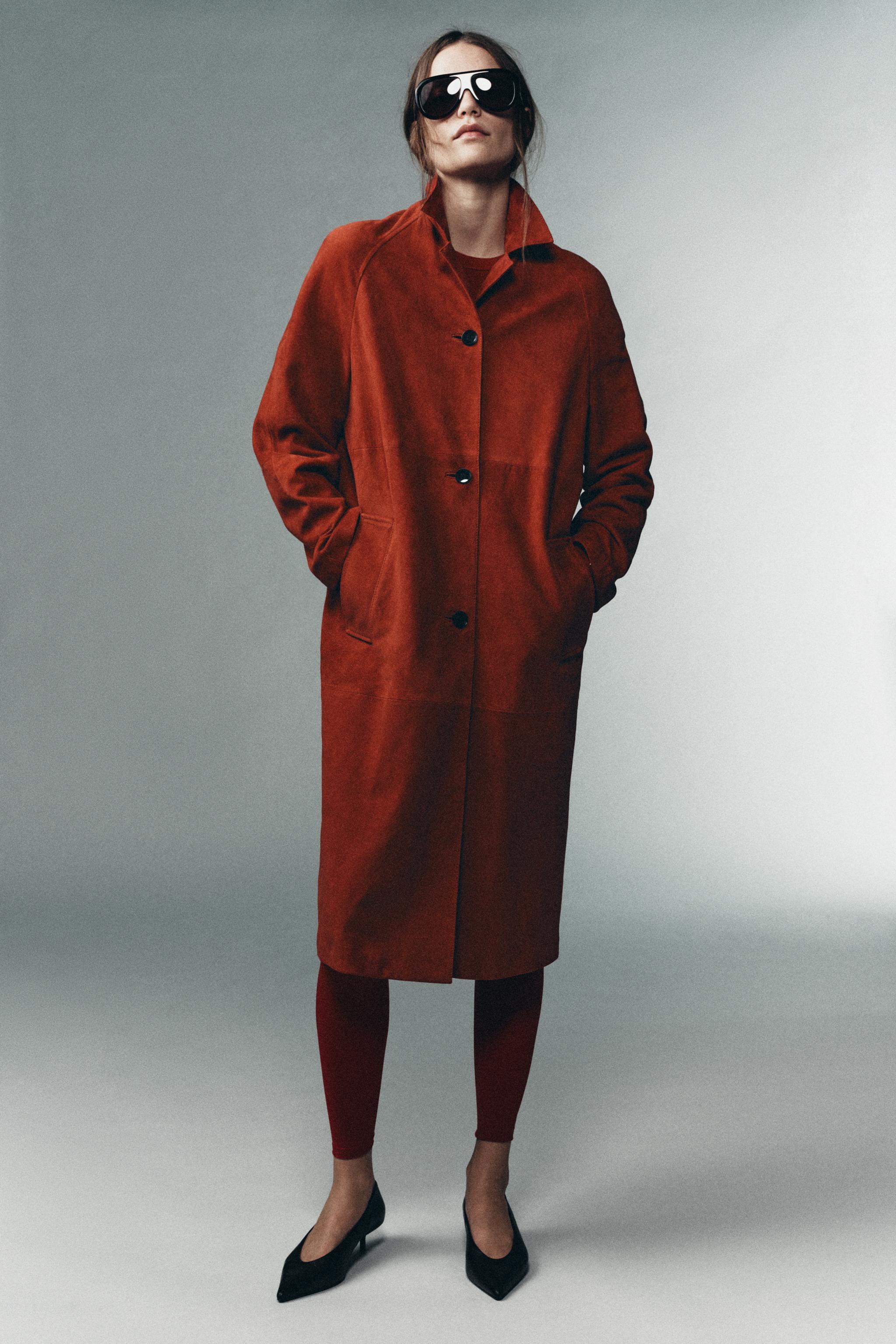 100% Suede Leather Coat Limited Edition