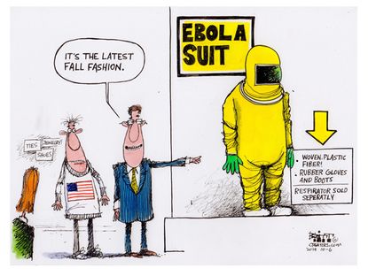 Editorial cartoon Ebola U.S. health