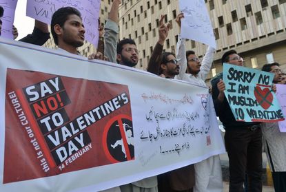 Pakistan outlaws Valentines Day. 
