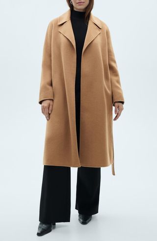 Belted Handmade Wool Blend Coat