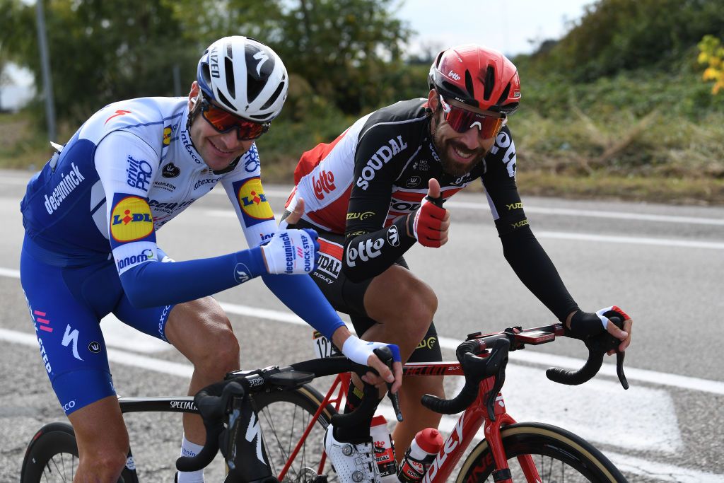 Thomas de Gendt gives the thumbs up