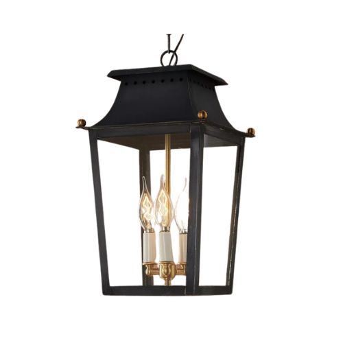 black outdoor pendant light