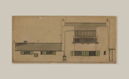 Mackintosh's hand-drawn designs including 'Artist's House in the country