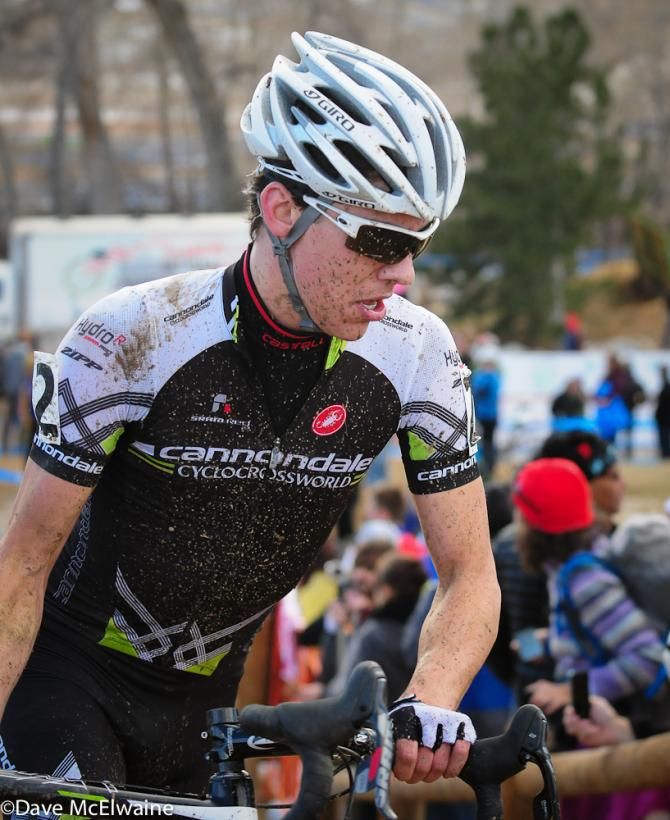 Curtis White (Cannondale-Cyclocrossworld.com) at the top of the steps