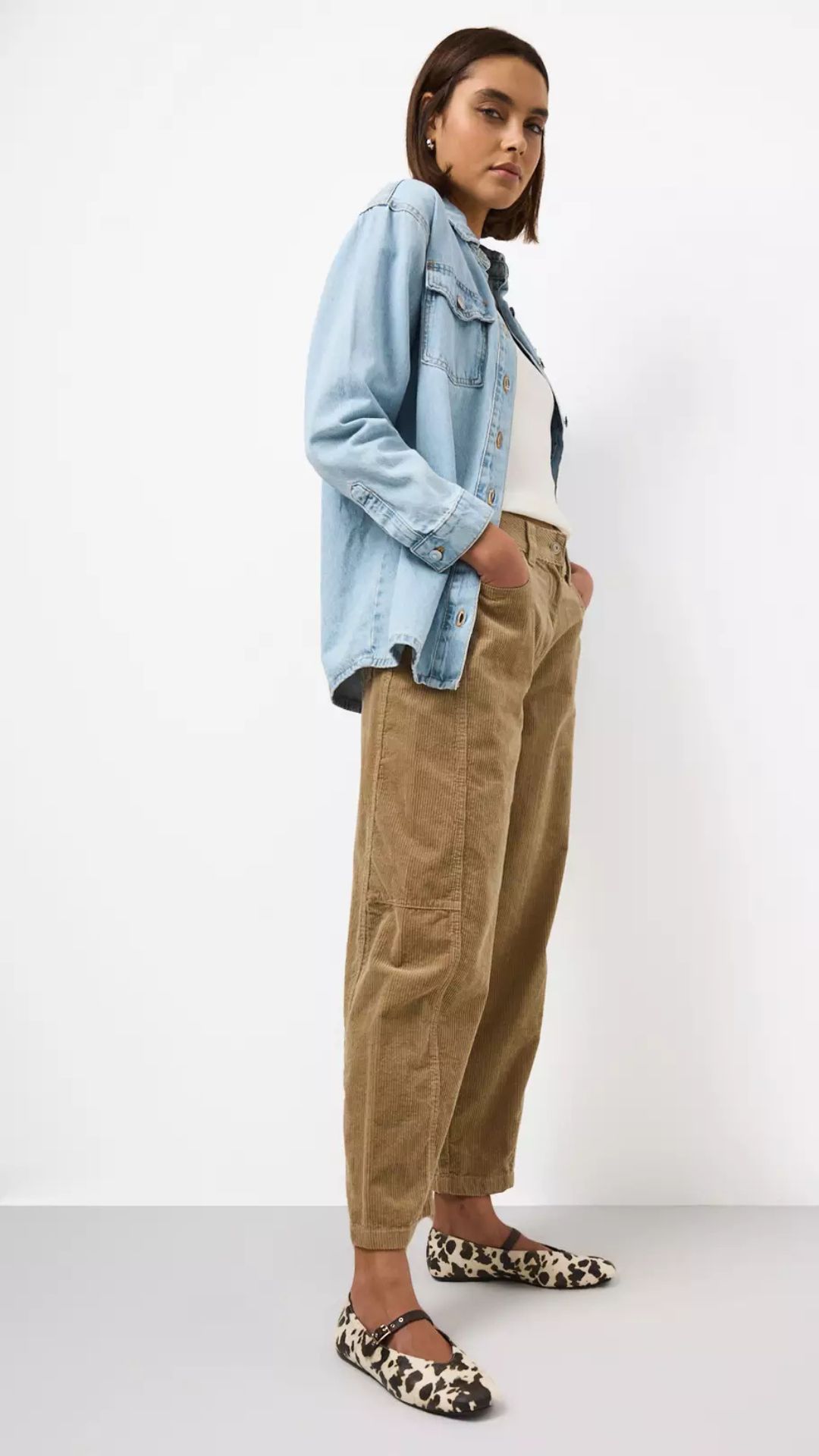 TU CLOTHING BARREL LEG TROUSERS
