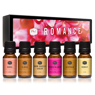 A set of pink-toned fragrance oils
