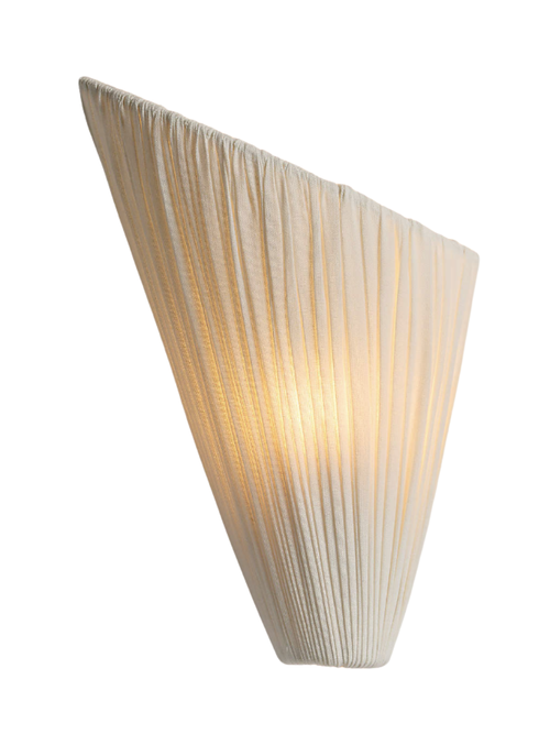 Cannato White Fabric Wall Sconce Light by Jeremiah Brent