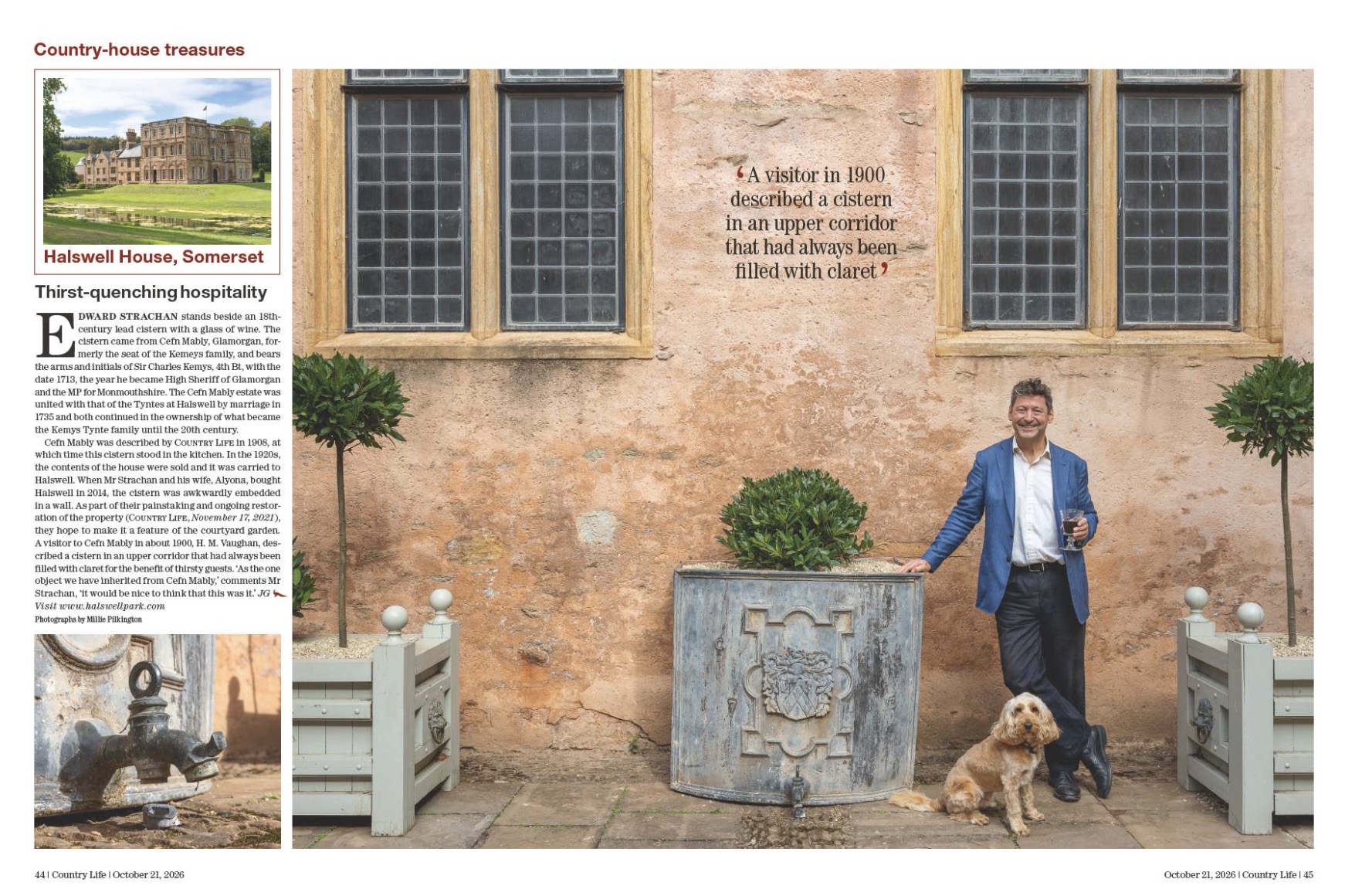 Magazine spread from Country Life October 21, 2026