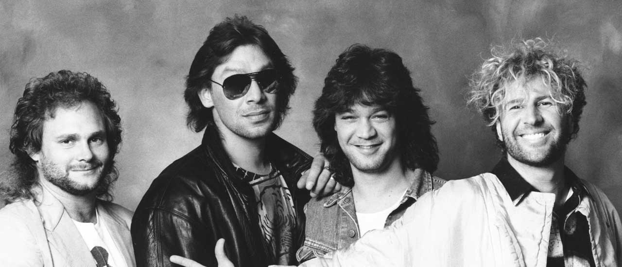 Van Halen in 1985, studio portrait