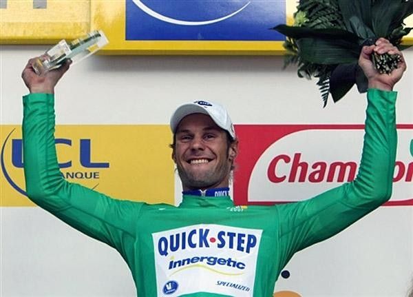 Tom Boonen took over the green jersey from Robbie McEwen