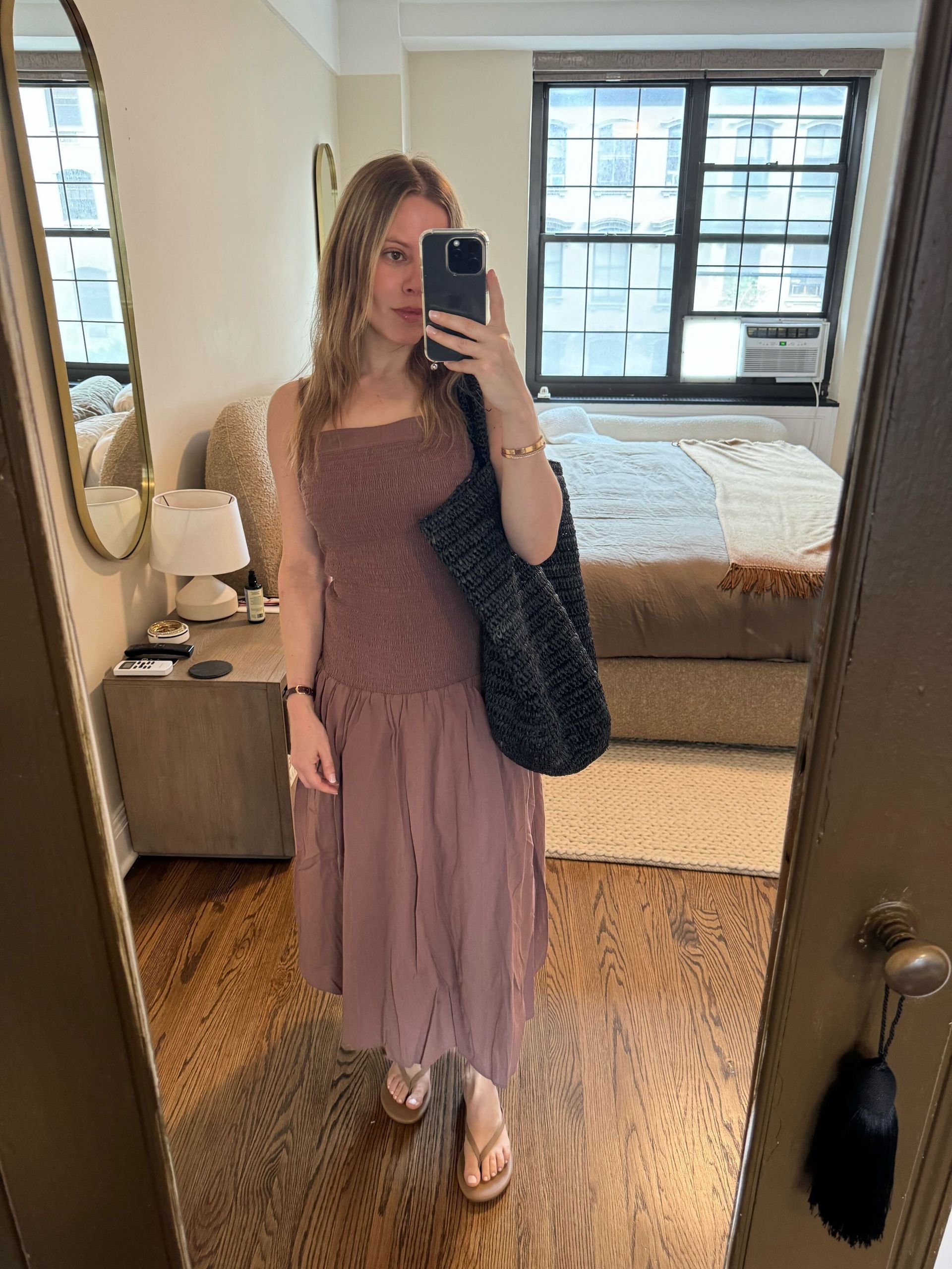 Nikki wears a new piece from Everlane's new summer collection.