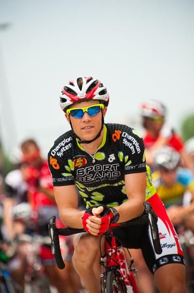 Sport Beans KOM Leader Kyle Wamsley (Bissel Pro Cycling) ready to try and hold the jersey on stage 5.