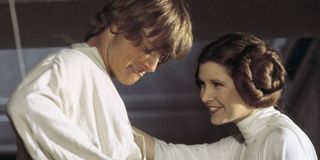 Mark Hamill as Luke Skywalker and Carrie Fisher as Princess Leia Star Wars Lucasfilm