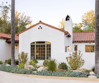 White painted house exterior