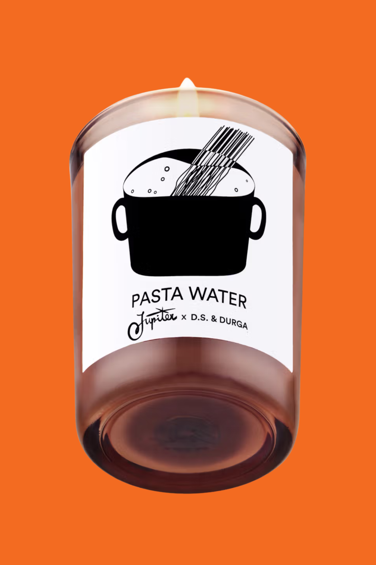 A pasta water scented candle