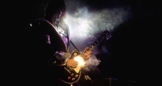 Ace Frehley plays his Smoker Les Paul live onstage, and with the lights dimmed, you can see the fire raging in that neck humbucker routing.