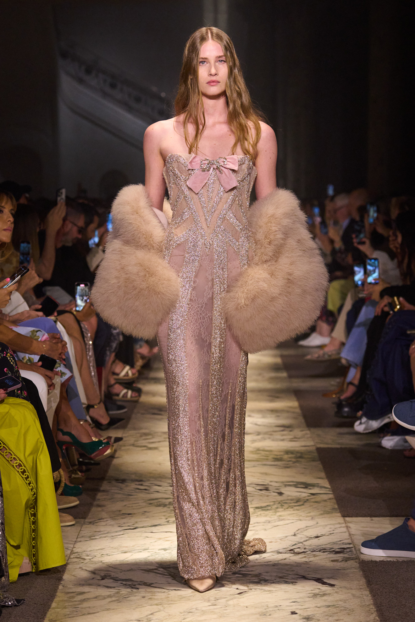 A bow look from Elie Saab's Couture autumn/winter 2025 collection