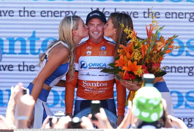 Simon Gerrans (Orica GreenEdge) on the podium