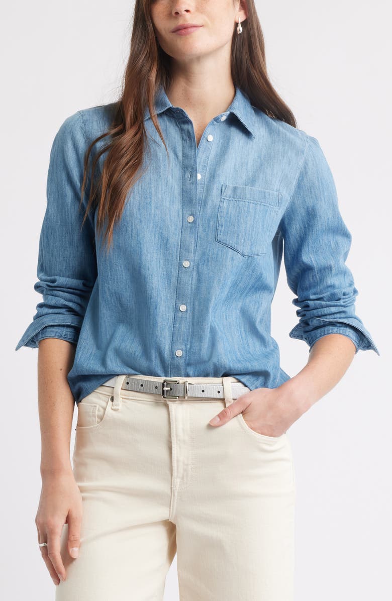 Chambray Button-Up Shirt