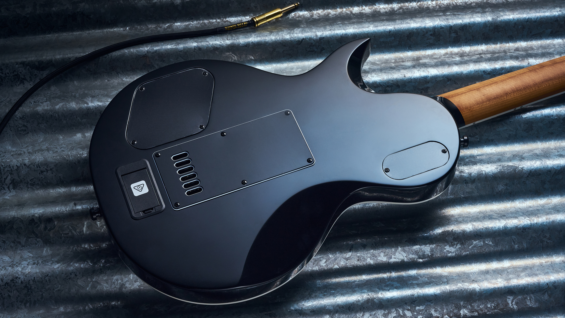 The back of the body of the Jackson Signature Sleep Token IV Monarkh electric guitar