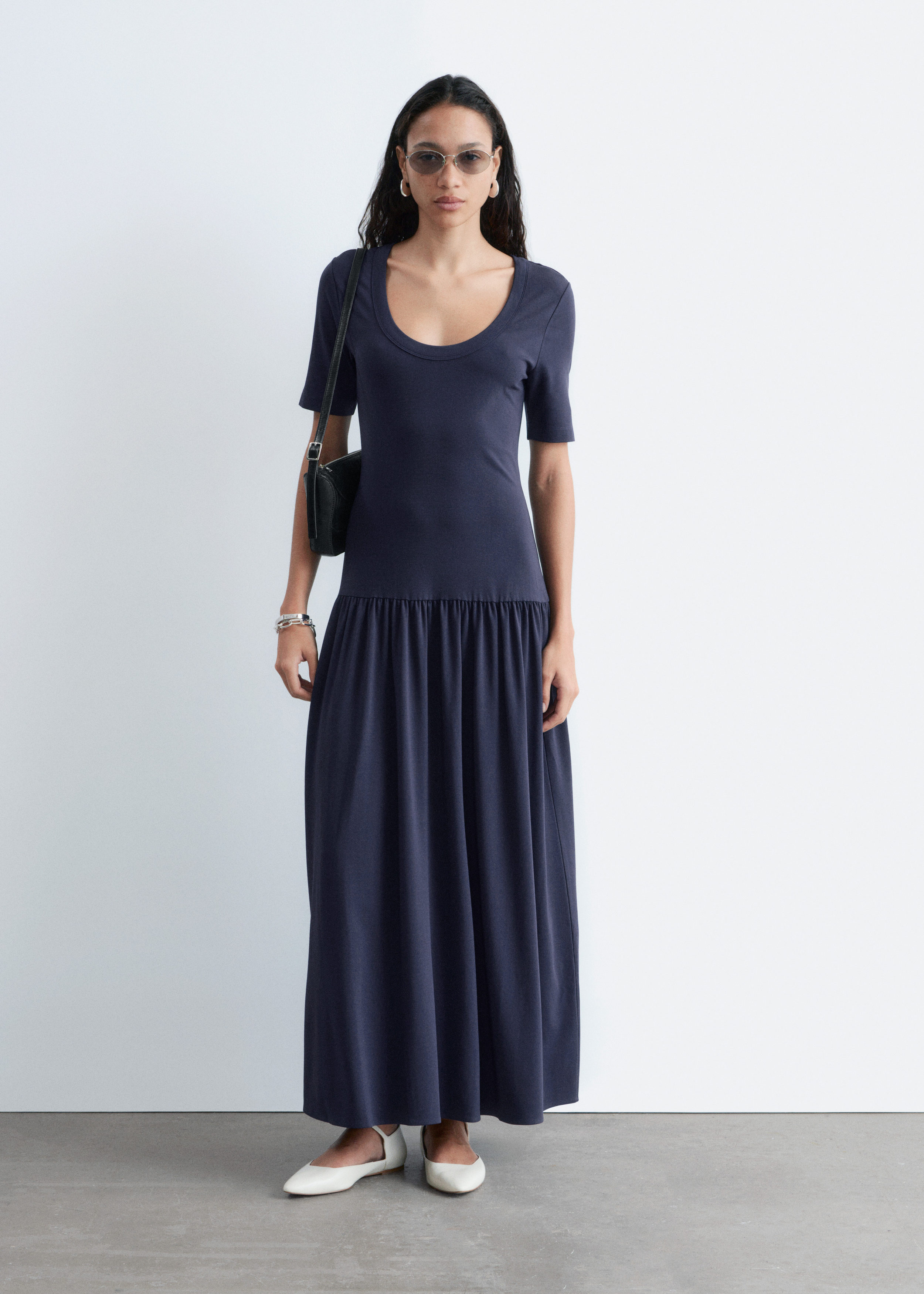 Longline Jersey Maxi Dress