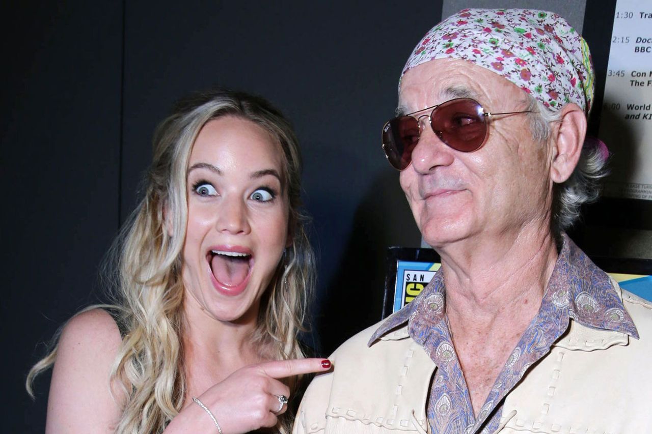 Jennifer Lawrence &amp; Bill Murray Comic-Con Fangirl