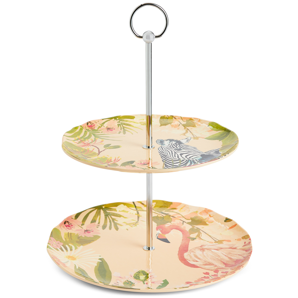 sun baked two tier serve stand