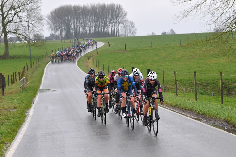 A small breakaway at the 2018 Tour of Flanders