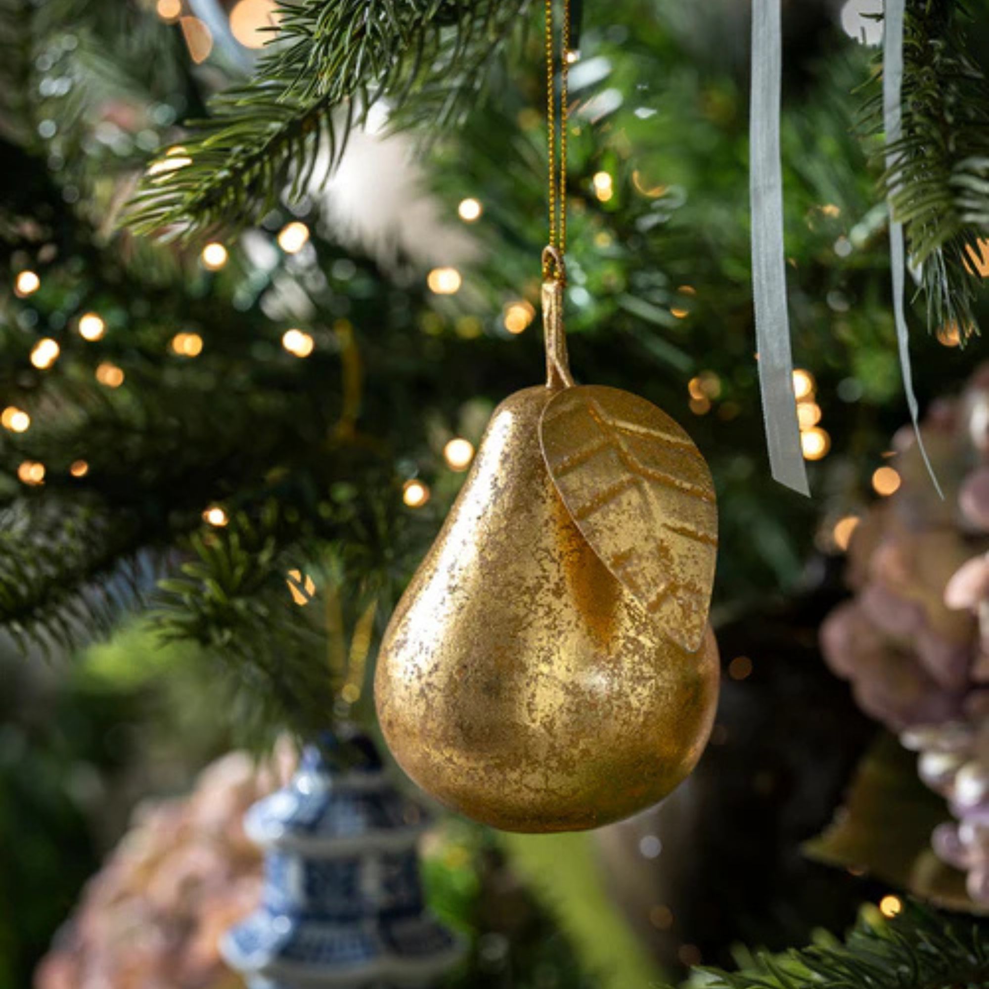 Gilded Pear Ornament