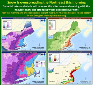 The current weather forecast for the Northeast, updated Friday at 9 a.m. by the National Weather Service.
