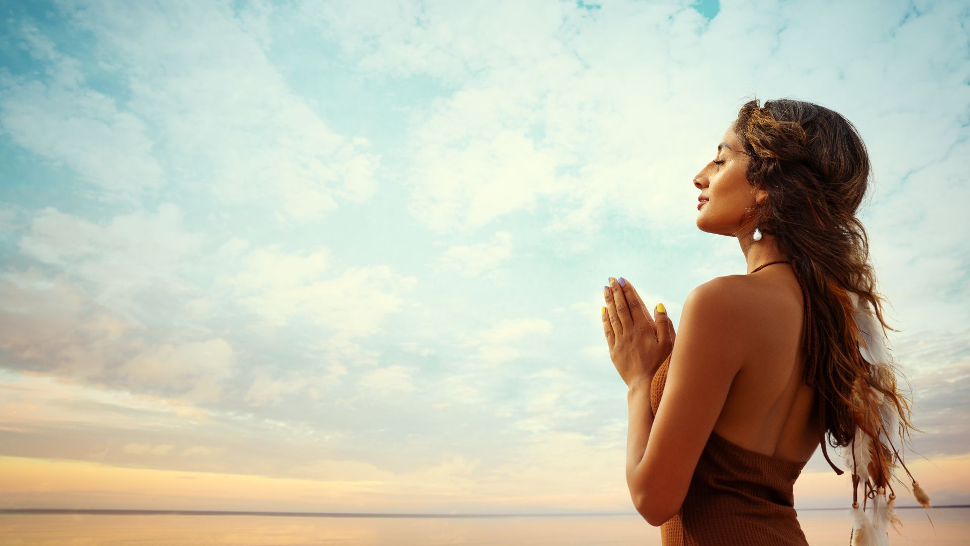 woman meditating