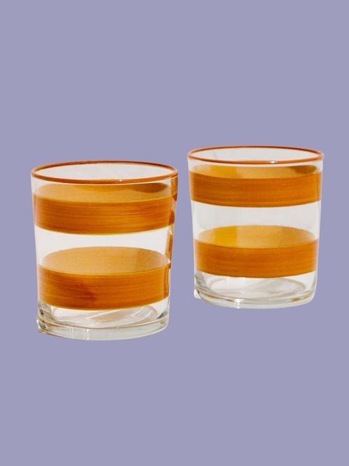 Striped Glass Vase 