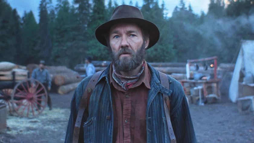 Joel Edgerton stands in a lumberjack&#039;s workplace