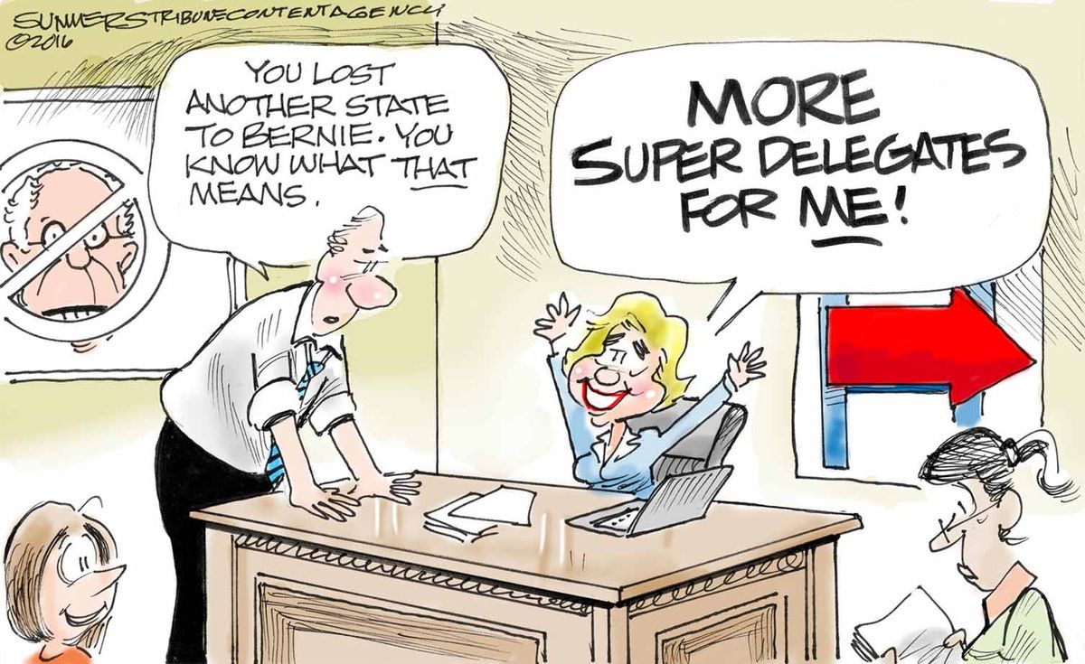 Political Cartoon U.S. Hillary Superdelegates | The Week