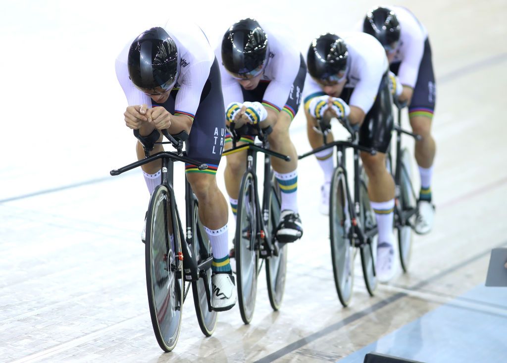 Australian men's team pursuit squad took silver