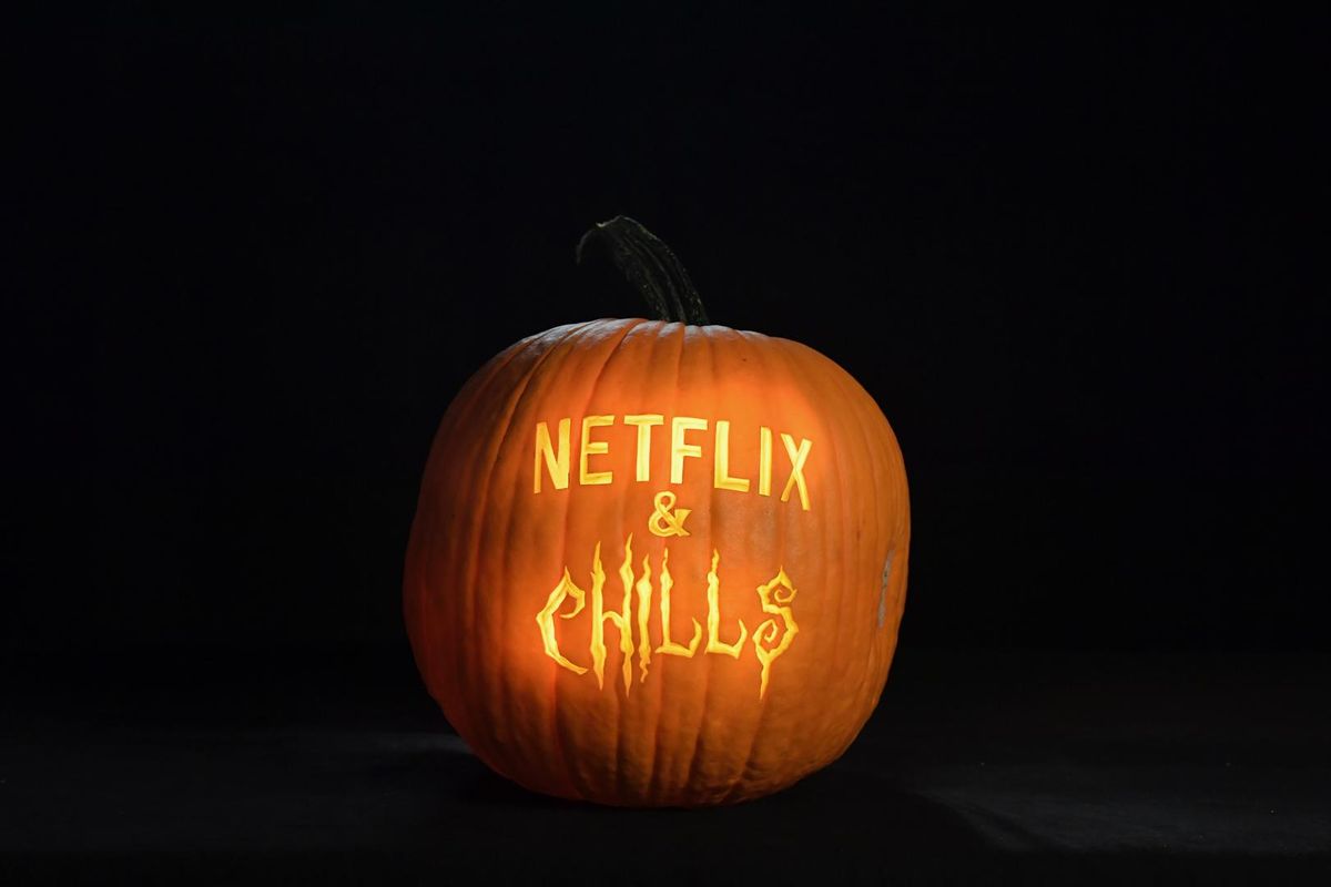 Netflix and Chills pumpkin