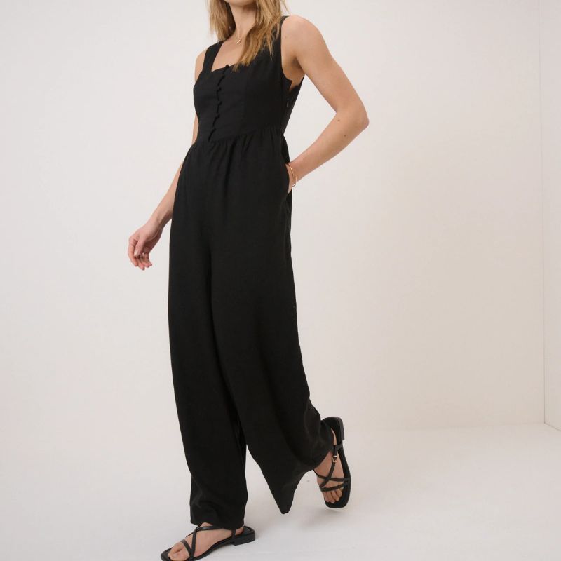 Nobody's Child, black linen jumpsuit