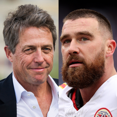 Hugh Grant and Travis Kelce