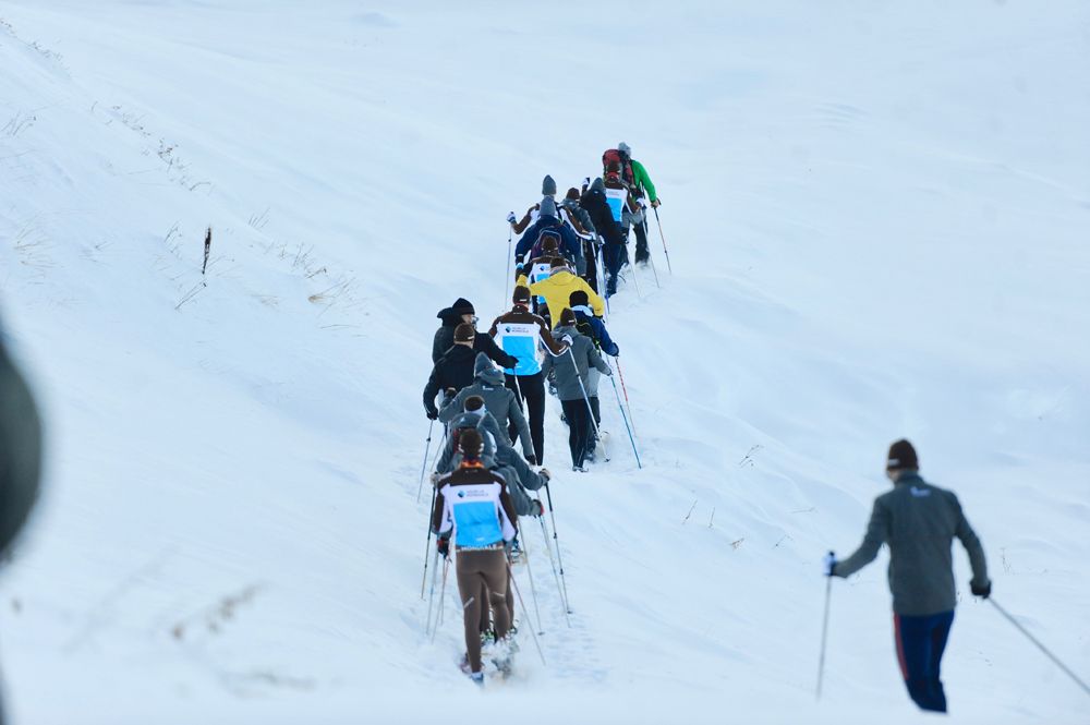 Those not skiing head out for a hike