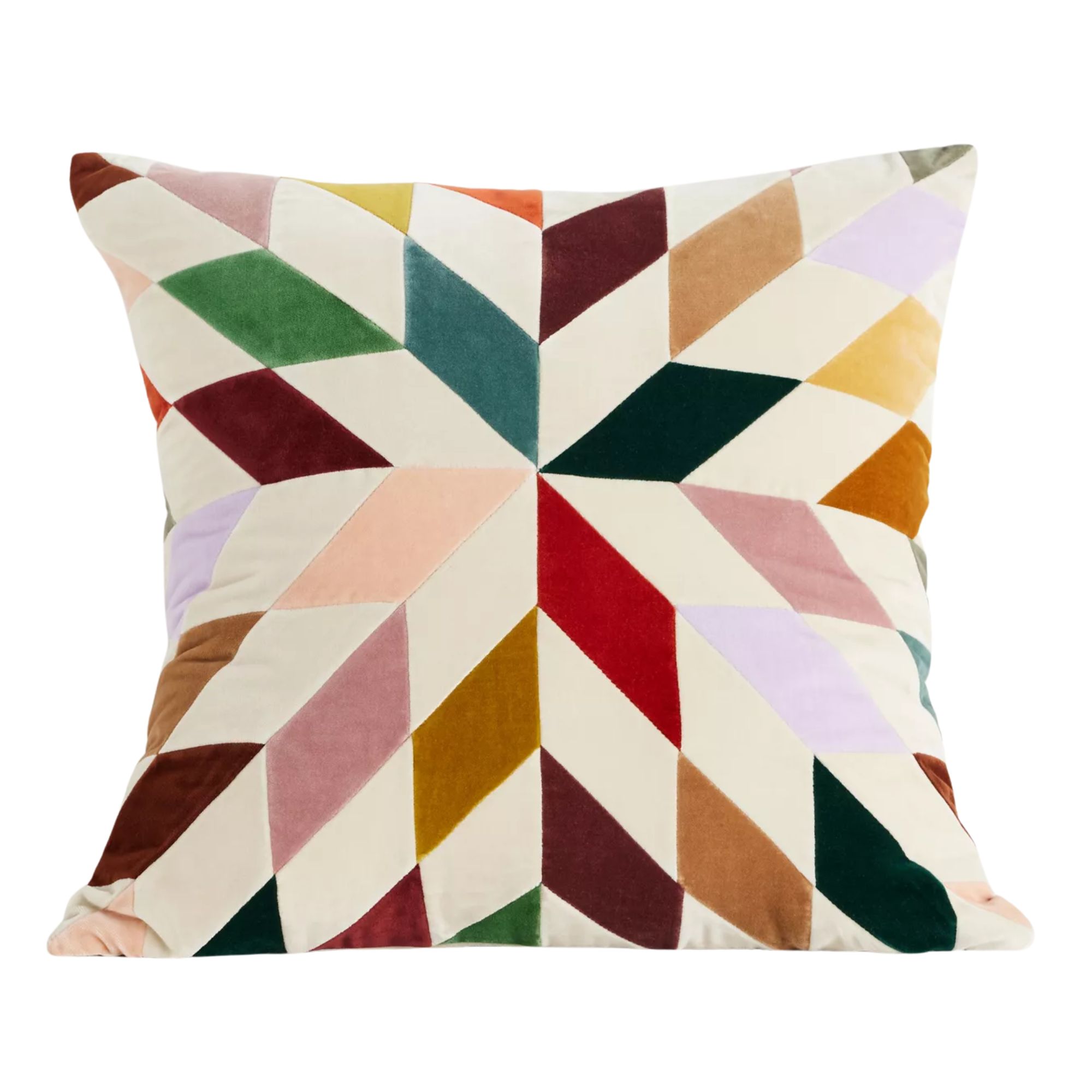 Colorful patchwork cushion