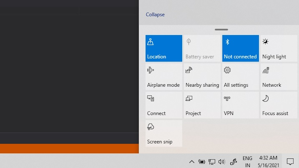 Windows 10 Action Center tweak