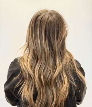 shiny hair on a white background