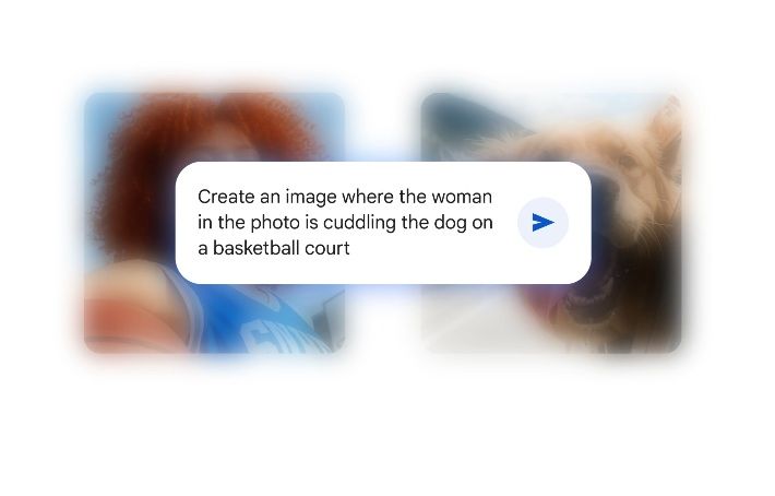 Google's Gemini can now accept prompts and multiple photos to combine those two images into one coherent scenario.
